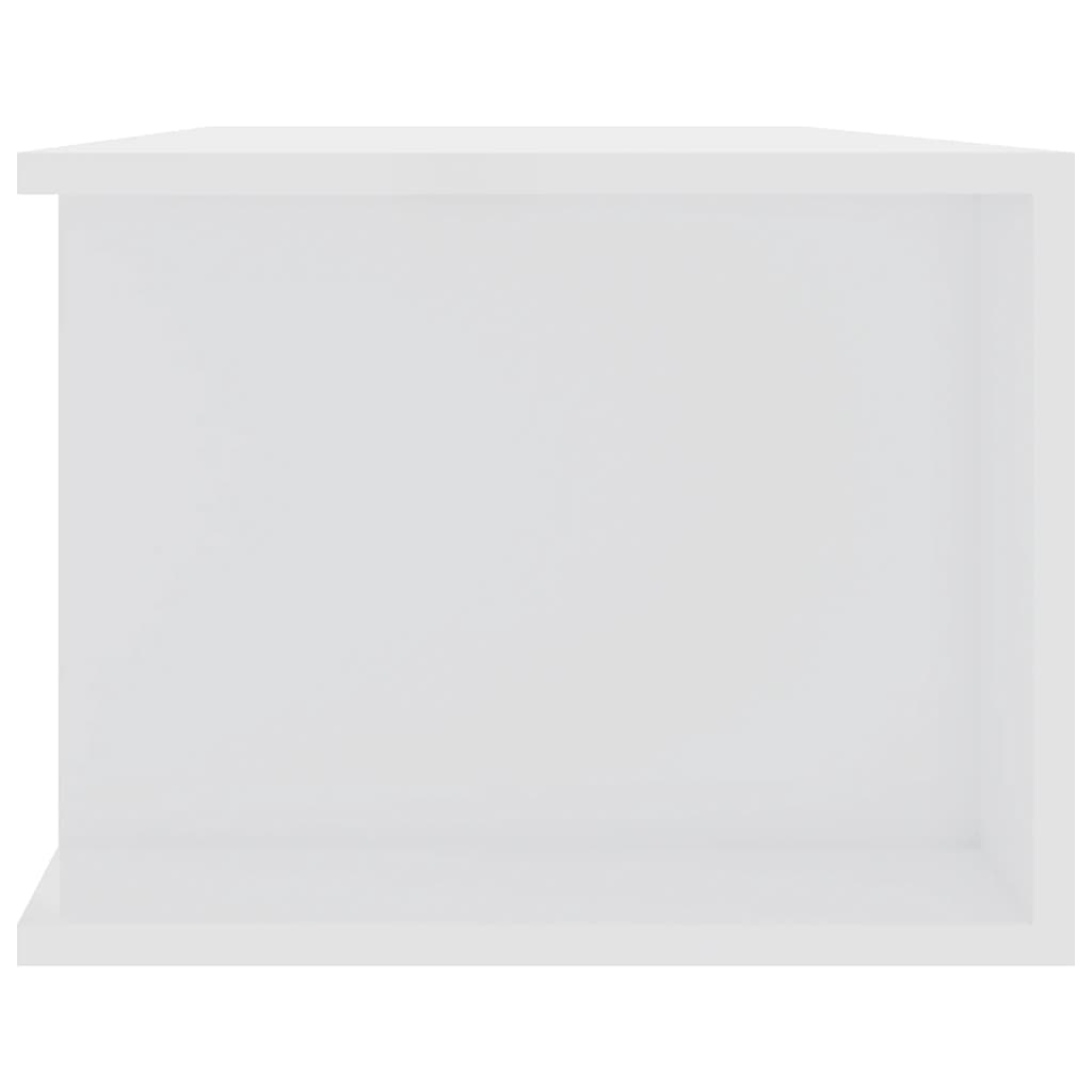 vidaXL TV Cabinet with LED Lights High Gloss White 135x39x30 cm