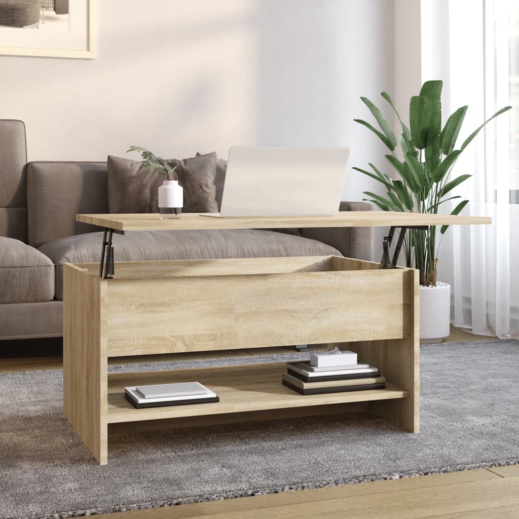 vidaXL Coffee Table Sonoma Oak 80x50x40 cm Engineered Wood