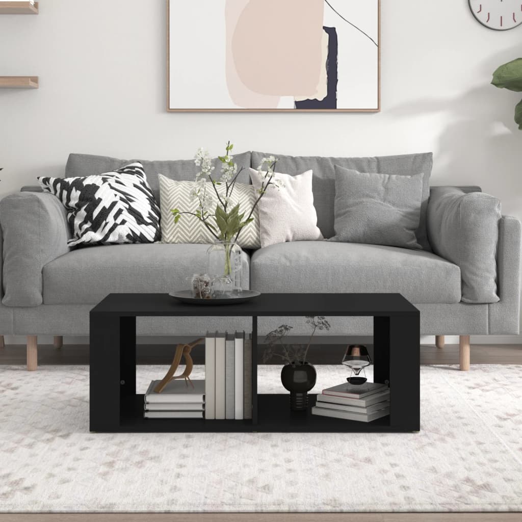 vidaXL Coffee Table Black 100x50x36 cm Engineered Wood