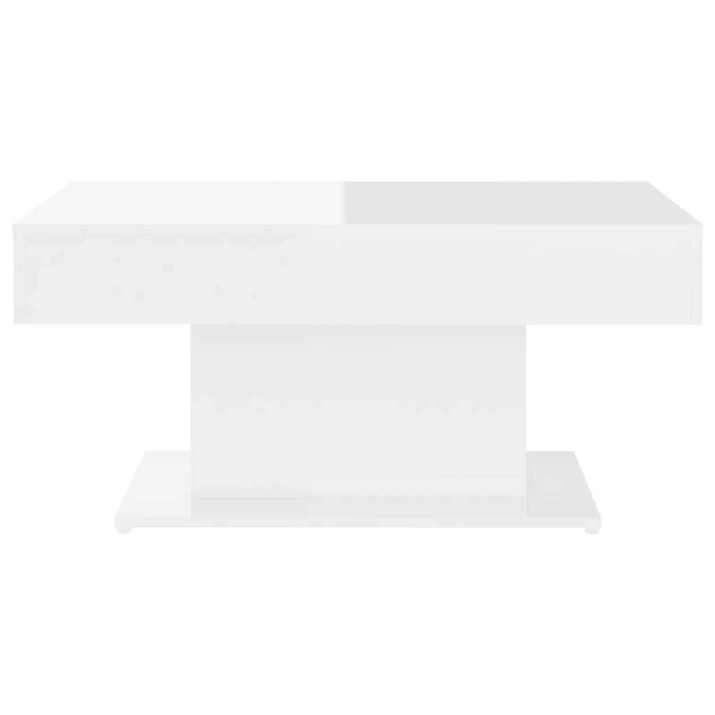 vidaXL Coffee Table High Gloss White 96x50x45 cm Engineered Wood ...