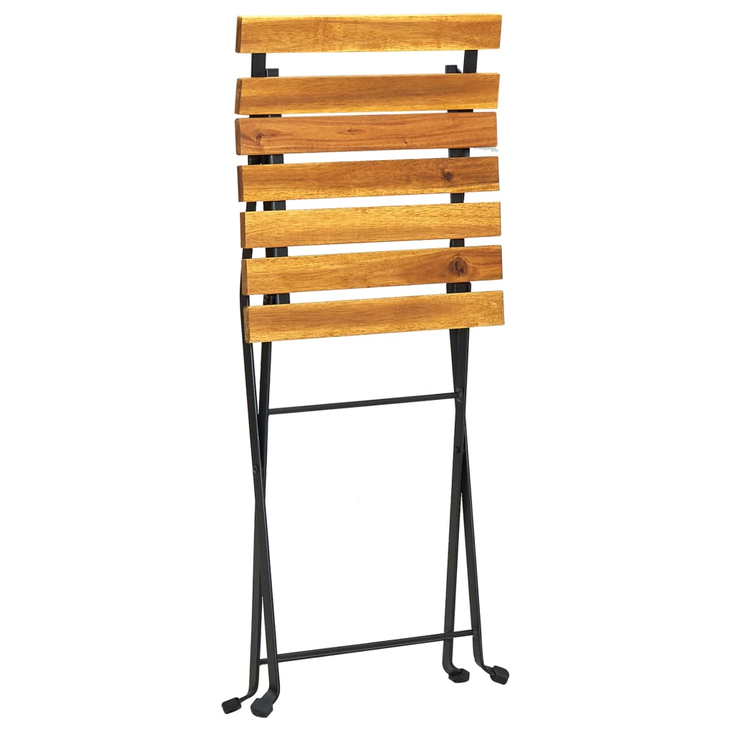 vidaXL Folding Garden Chairs 6 pcs Steel and Solid Wood Acacia