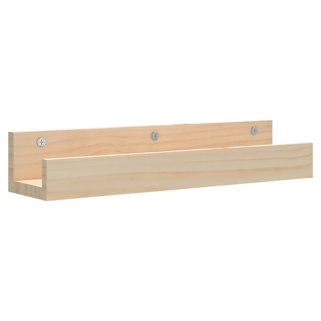 vidaXL Wall Shelves 2 pcs 50x12x9 cm Solid Wood Pine