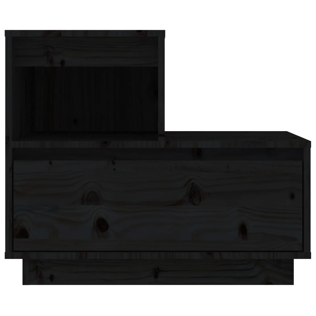 vidaXL Bedside Cabinets 2 pcs Black 60x34x51 cm Solid Wood Pine