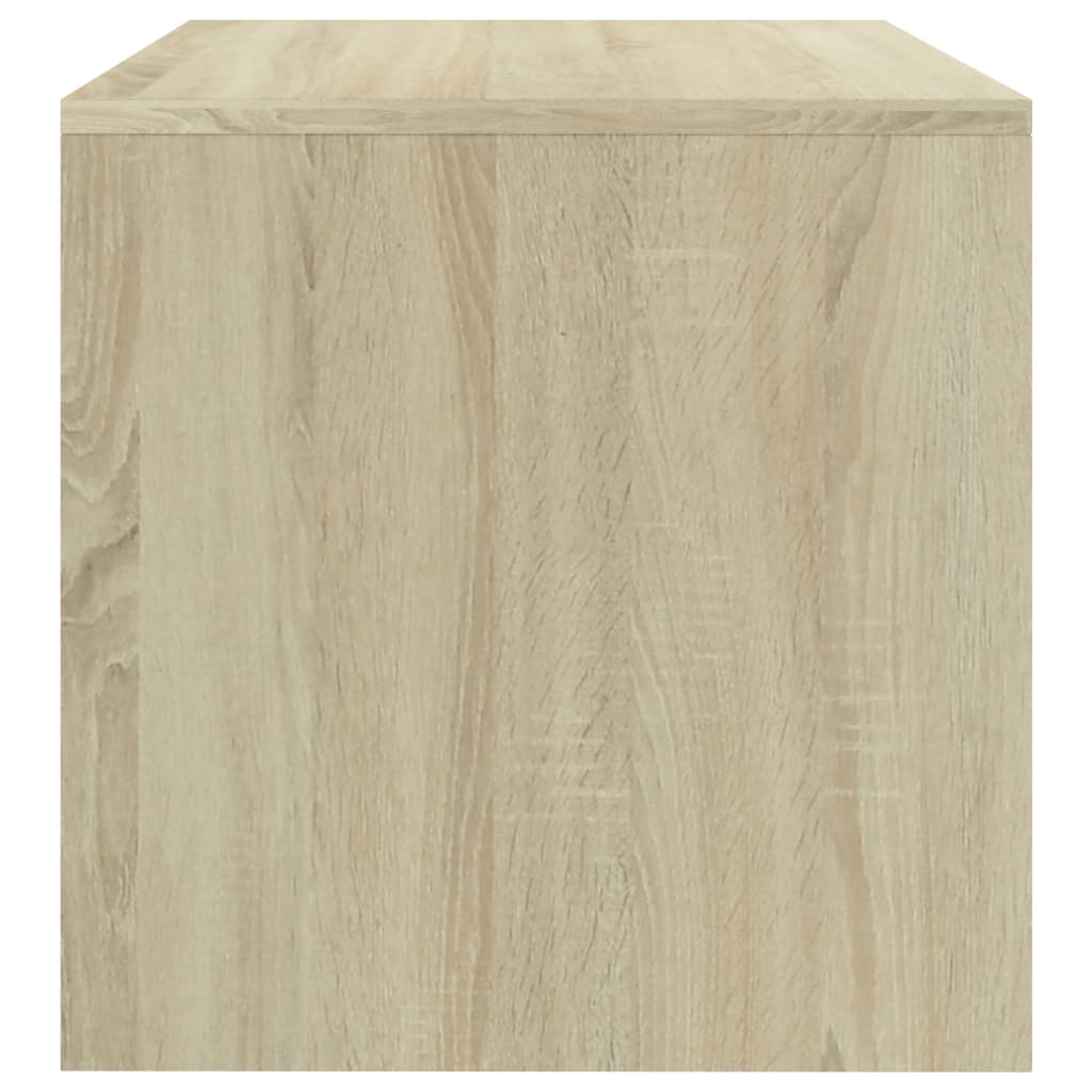 vidaXL TV Cabinet White and Sonoma Oak 80x40x40 cm Engineered Wood