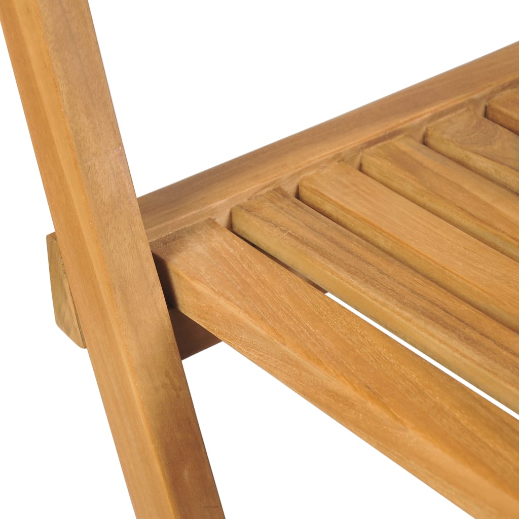 vidaXL Folding Outdoor Bar Stools 2 pcs Solid Teak Wood