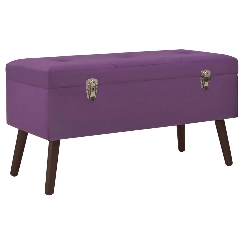 vidaXL Bench with Storage Compartment 80 cm Purple Velvet