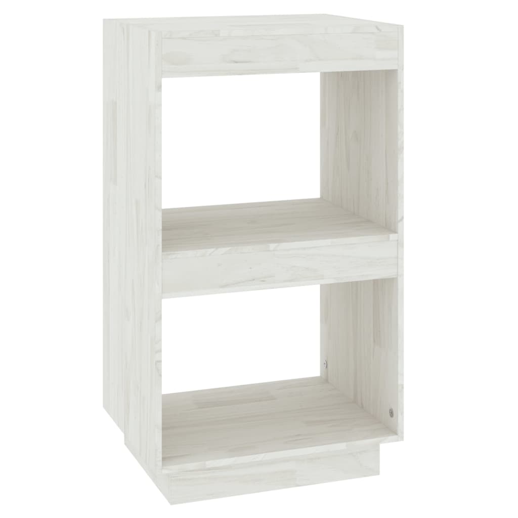 vidaXL Book Cabinet White 40x35x71 cm Solid Pinewood