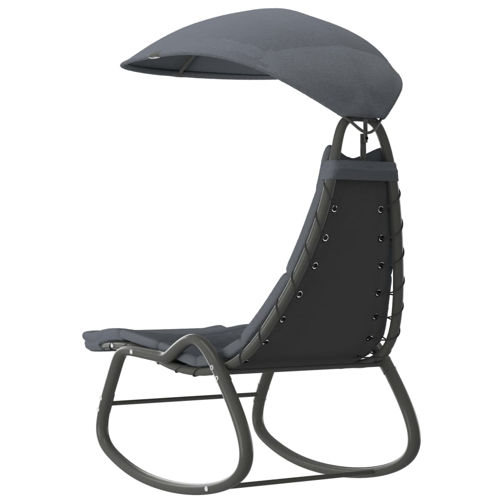 vidaXL Garden Swing Chair Grey 160x80x195 cm Fabric