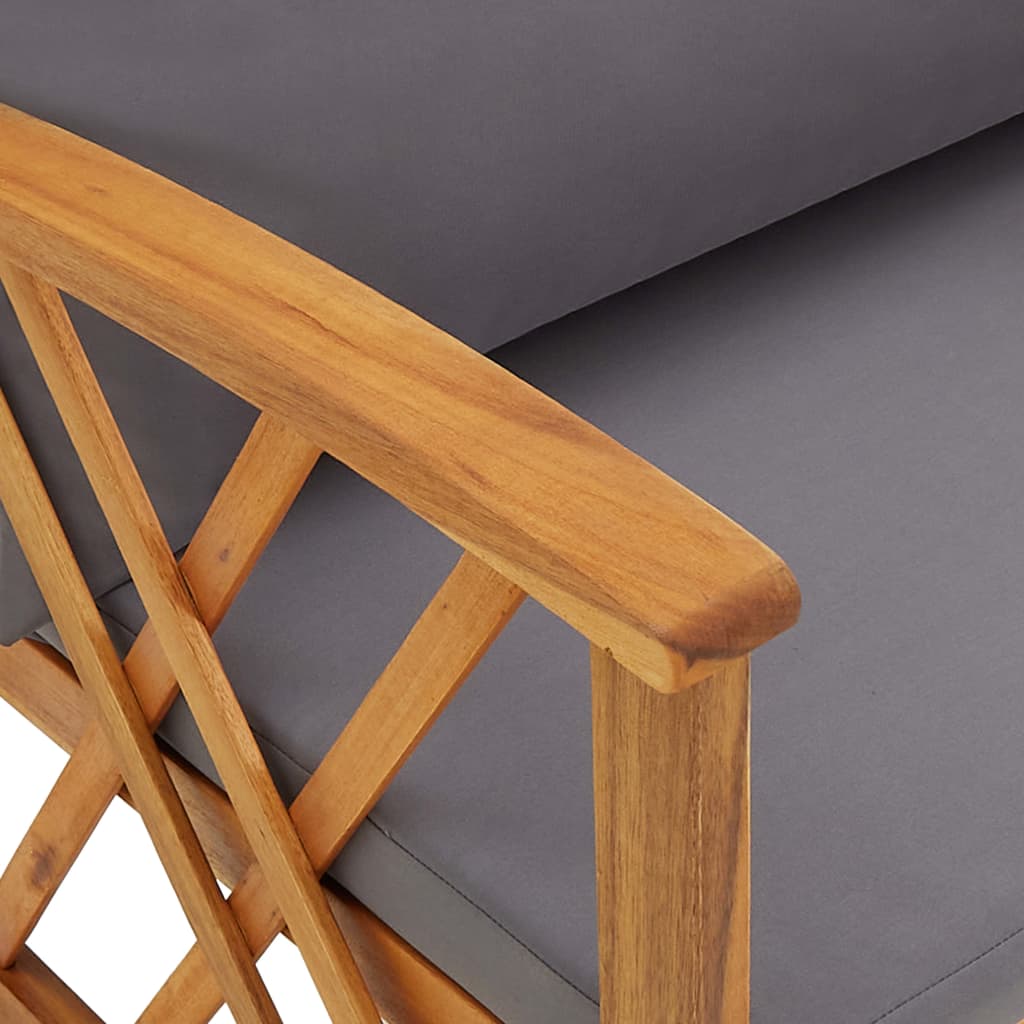 vidaXL 4 Piece Garden Lounge Set with Cushions Solid Acacia Wood