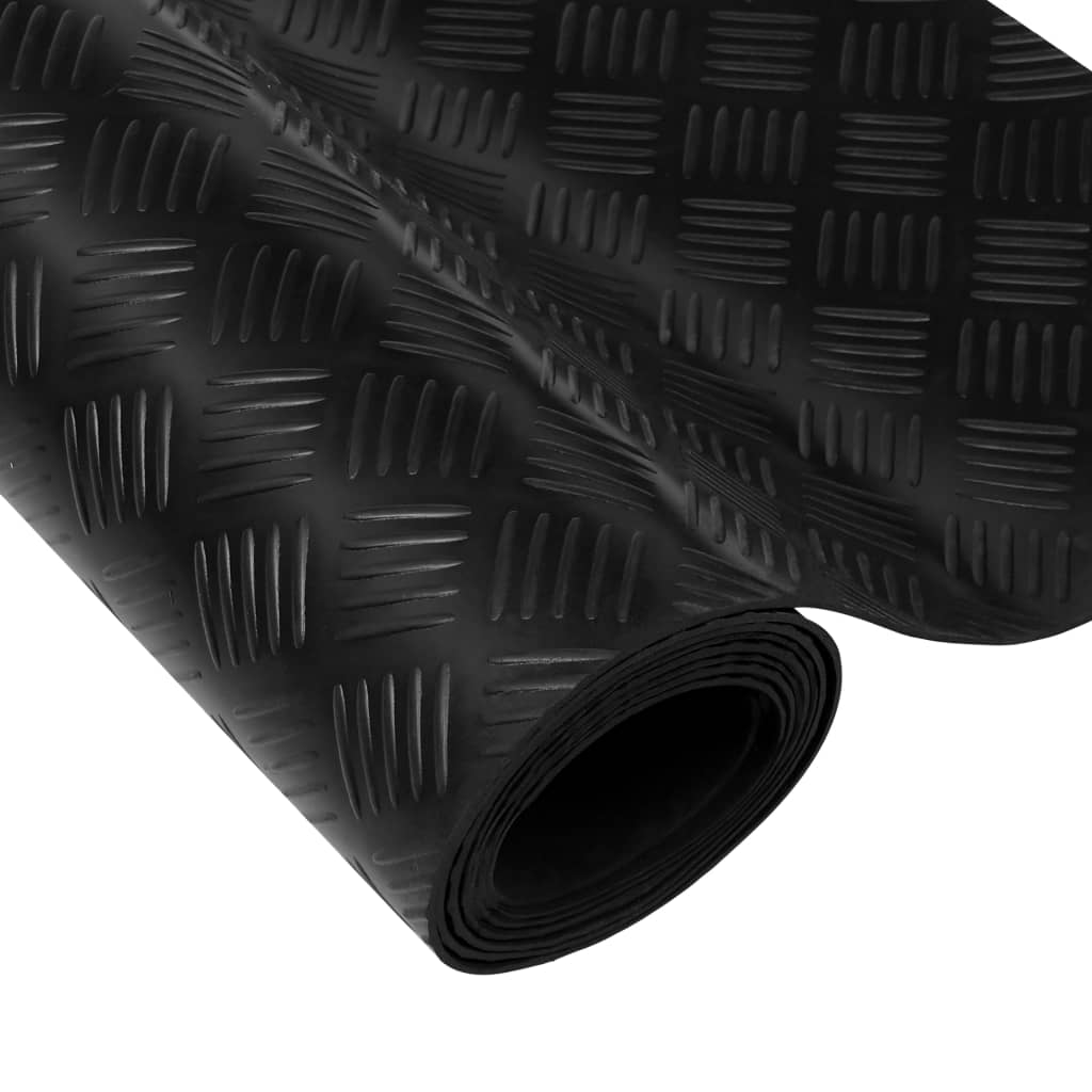 vidaXL Floor Mat Anti-Slip Rubber 1.5x2 m 3 mm Check
