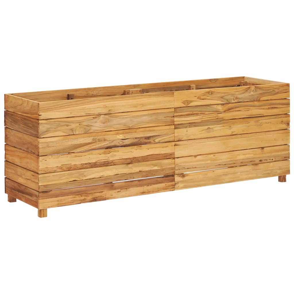 vidaXL Raised Bed 150x40x55 cm Recycled Teak Wood and Steel