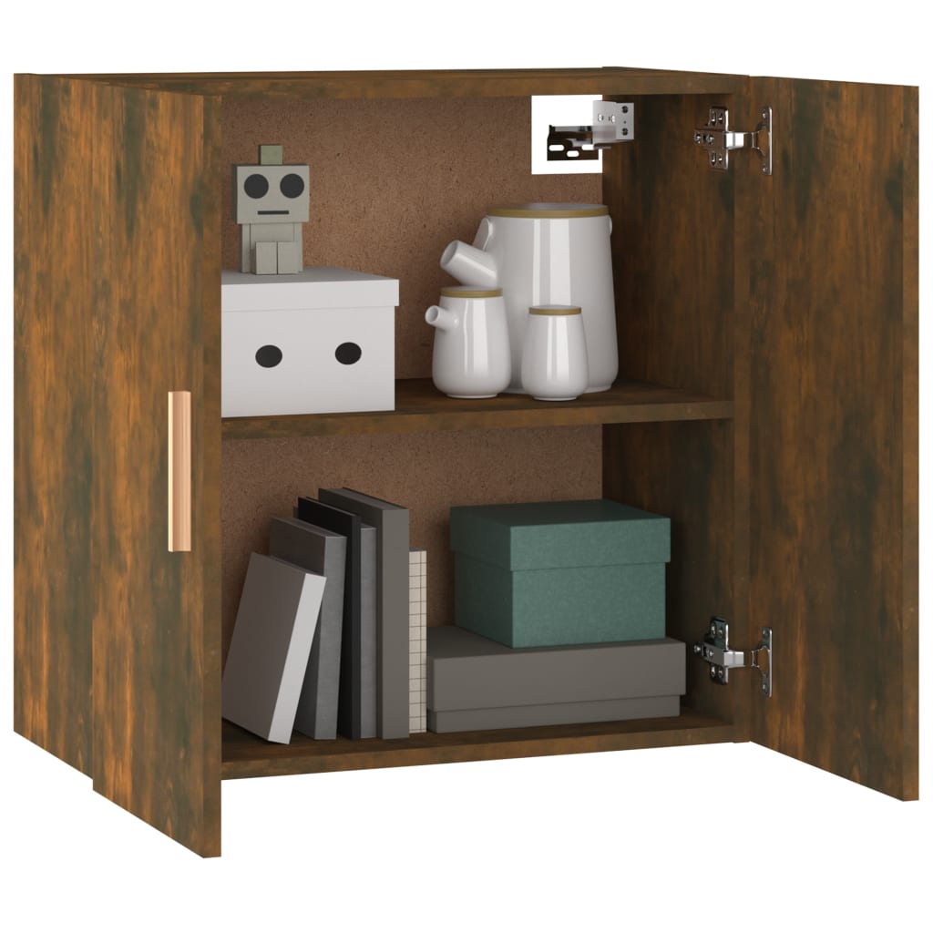 vidaXL Wall Cabinet Smoked Oak 60x30x60 cm Engineered Wood