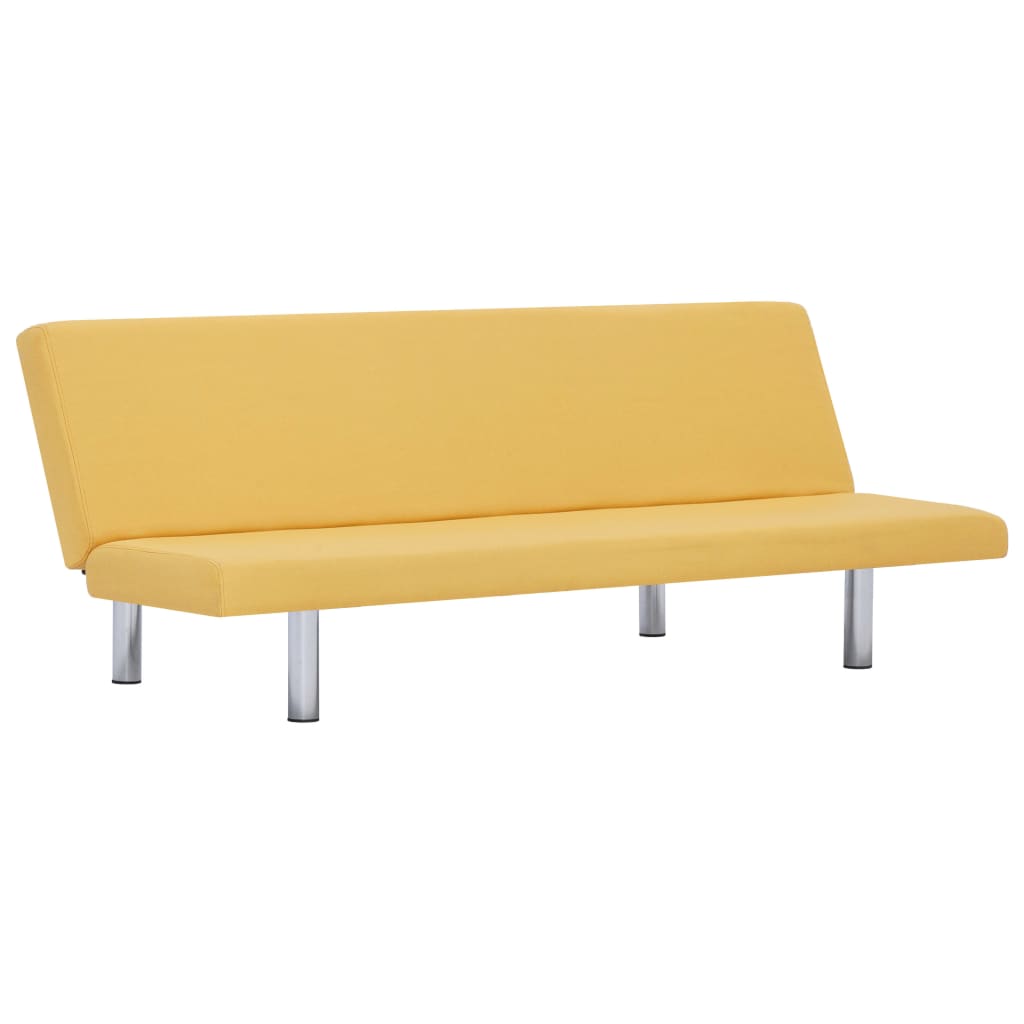 vidaXL Sofa Bed Yellow Polyester