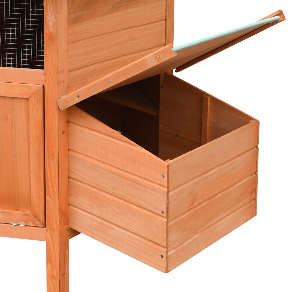 vidaXL Chicken Cage Solid Pine & Fir Wood 126x117x125 cm