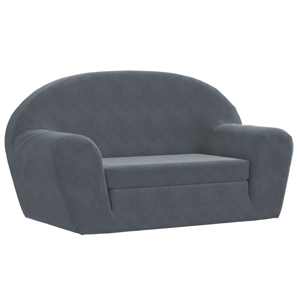 vidaXL Kids' Flip-Out Lounge Chair Grey