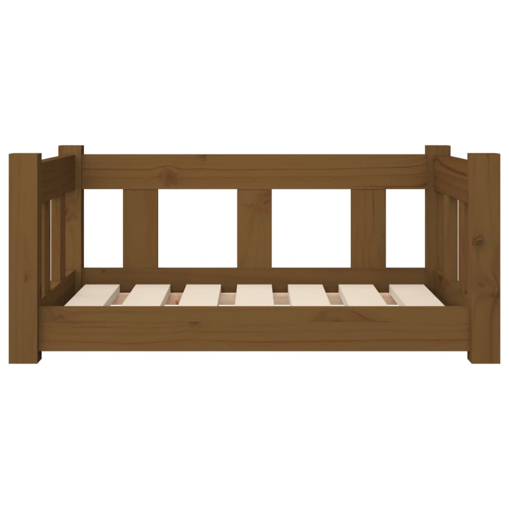 vidaXL Dog Bed Honey Brown 65.5x50.5x28 cm Solid Wood Pine
