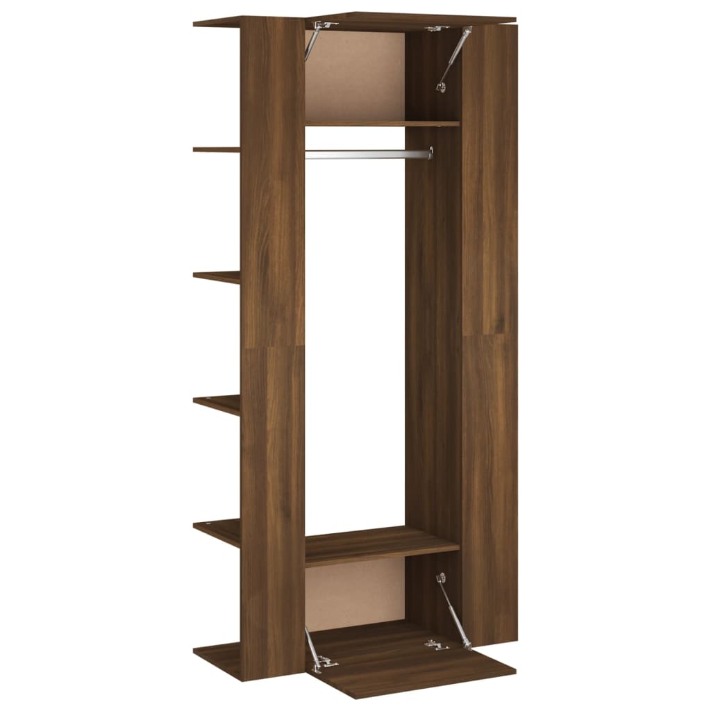vidaXL Hallway Cabinets 2 pcs Brown Oak Engineered Wood