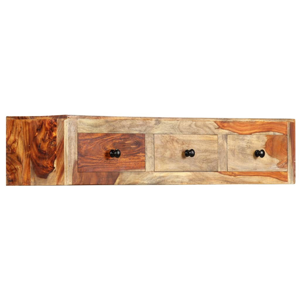 vidaXL Wall Console Table 100x25x20 cm Solid Sheesham Wood
