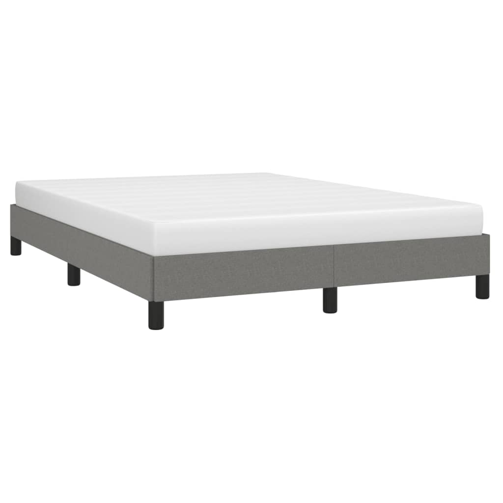 vidaXL Bed Frame Dark Grey 137x187 cm Double Size Fabric