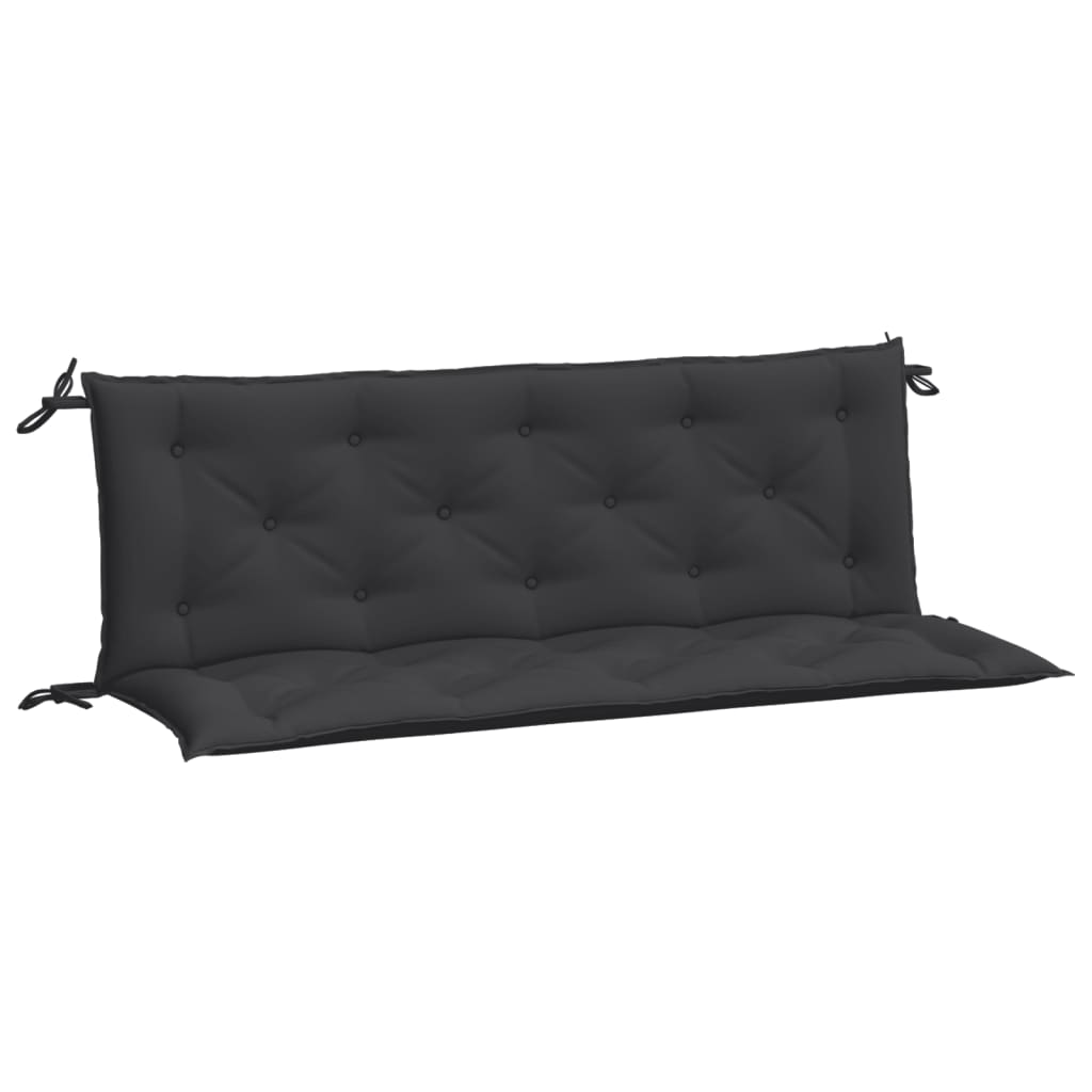 vidaXL Garden Bench Cushions 2pcs Black 150x50x7cm Oxford Fabric