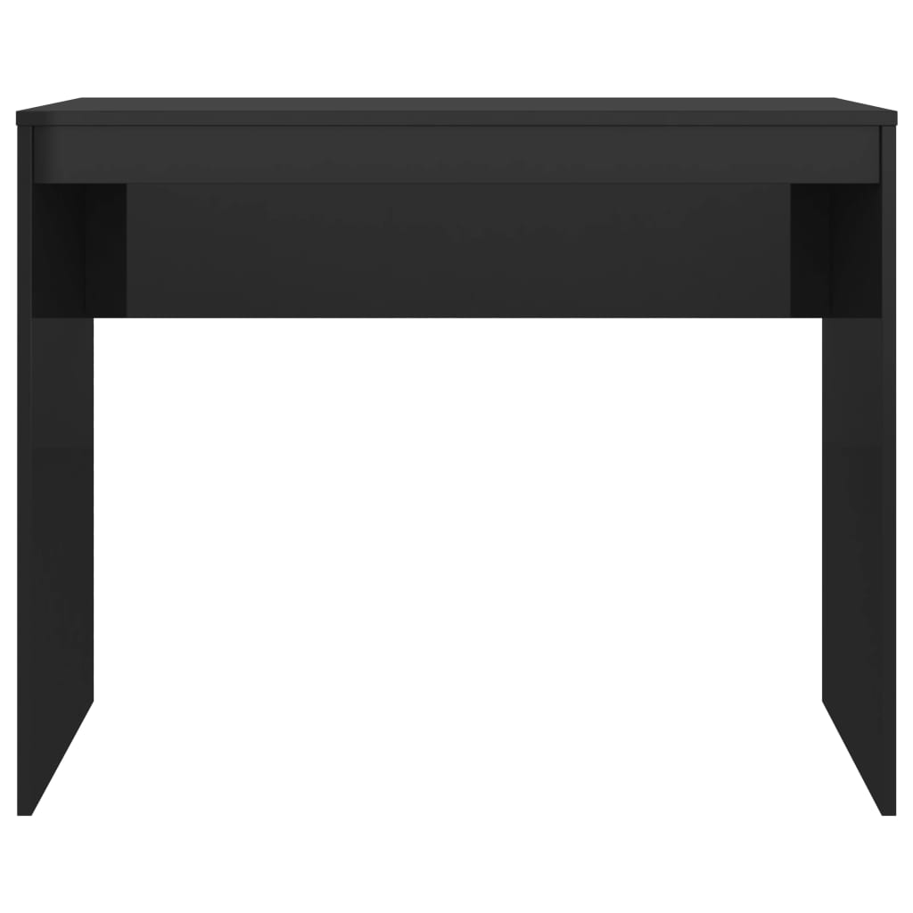vidaXL Desk High Gloss Black 90x40x72 cm Engineered Wood