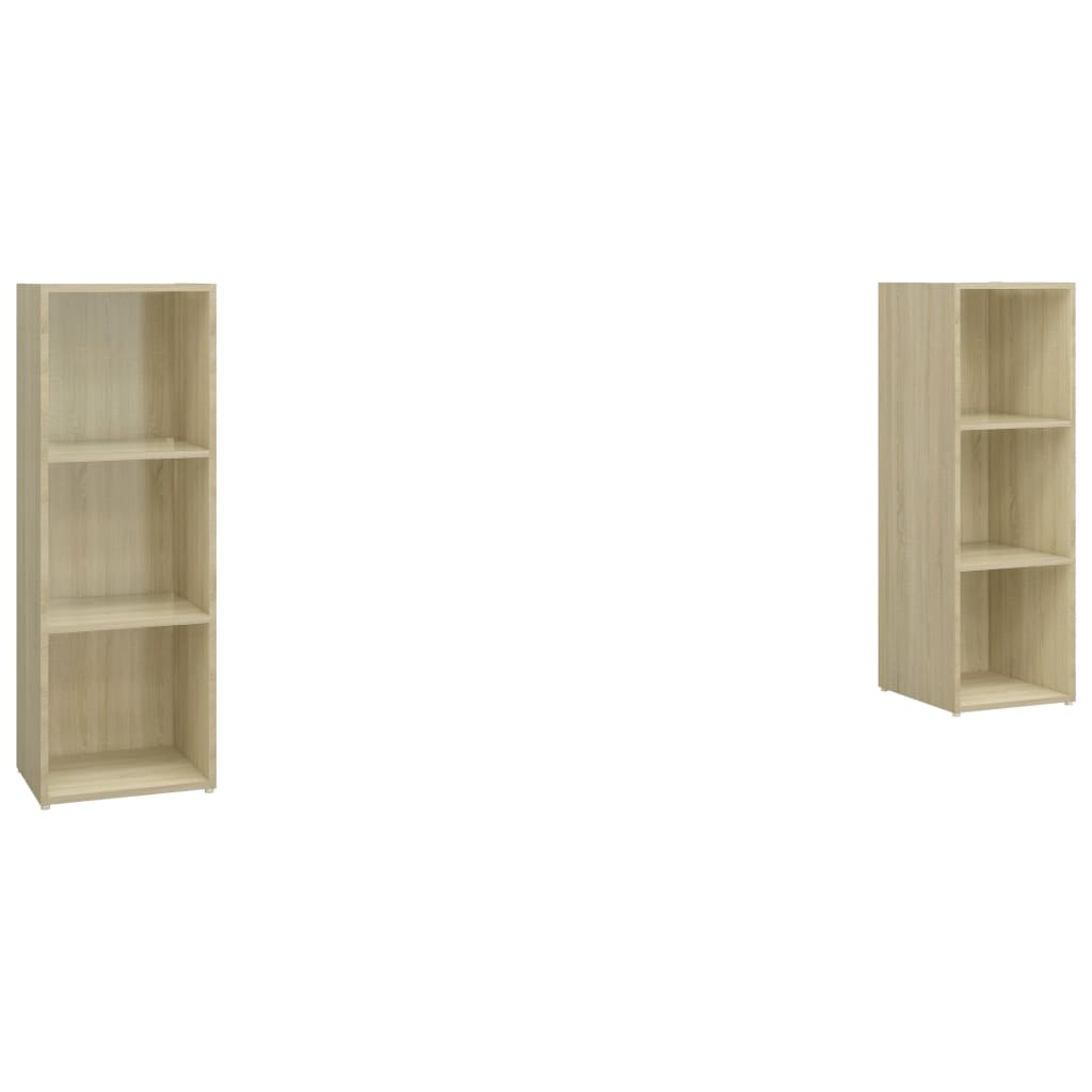 vidaXL TV Cabinets 2 pcs Sonoma Oak 107x35x37 cm Engineered Wood