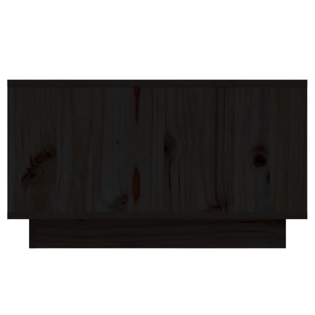 vidaXL Coffee Table Black 55x56x32 cm Solid Wood Pine