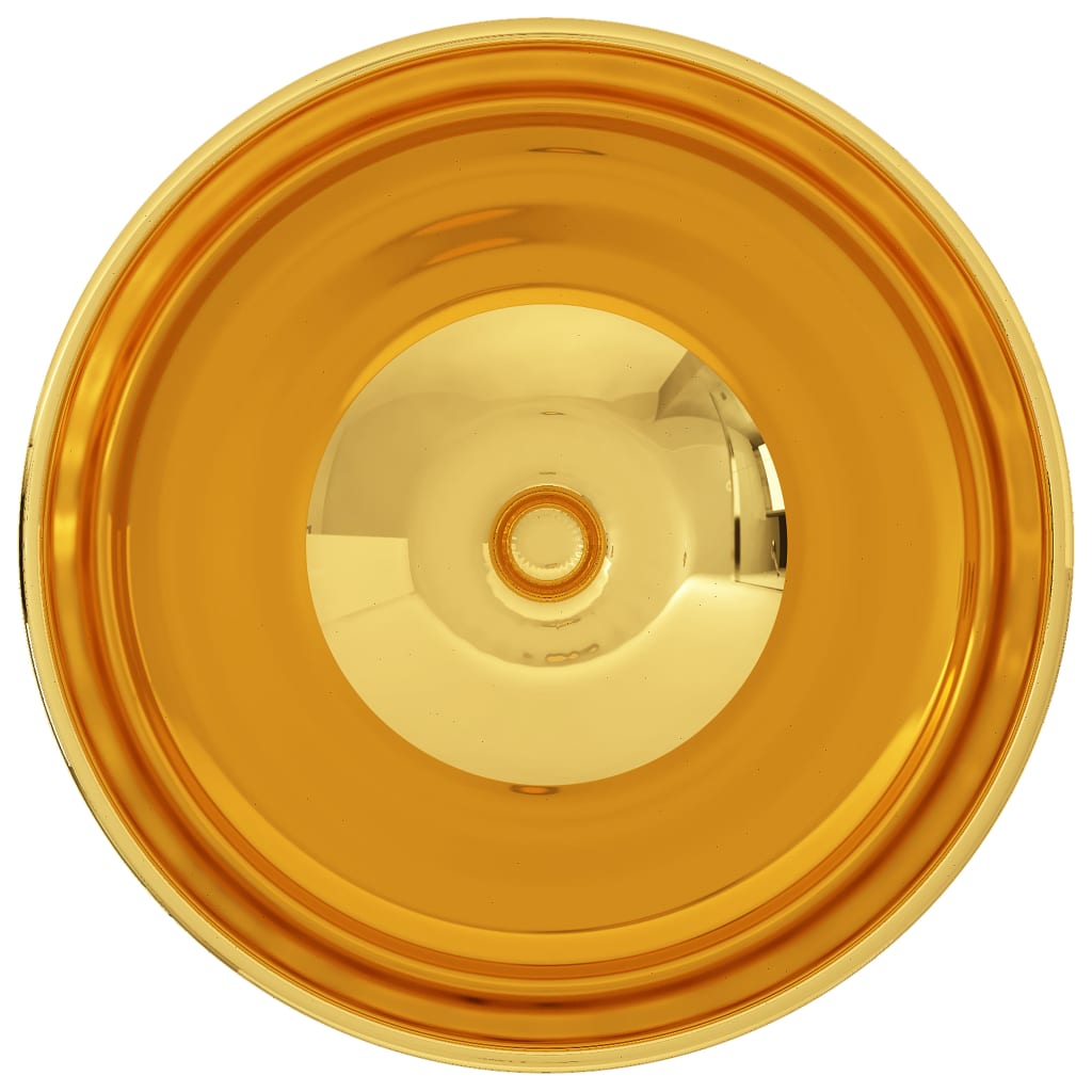 vidaXL Wash Basin 32.5x14 cm Ceramic Gold