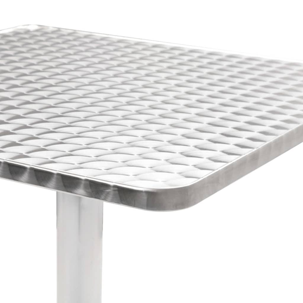 vidaXL Garden Table Silver 60x60x70 cm Aluminium