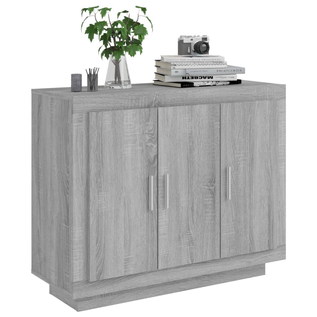 vidaXL Sideboard Grey Sonoma 92x35x75 cm Engineered Wood