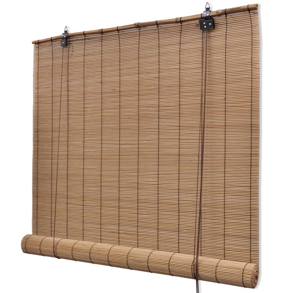 vidaXL Bamboo Roller Blinds 2 pcs 80 x 160 cm Brown