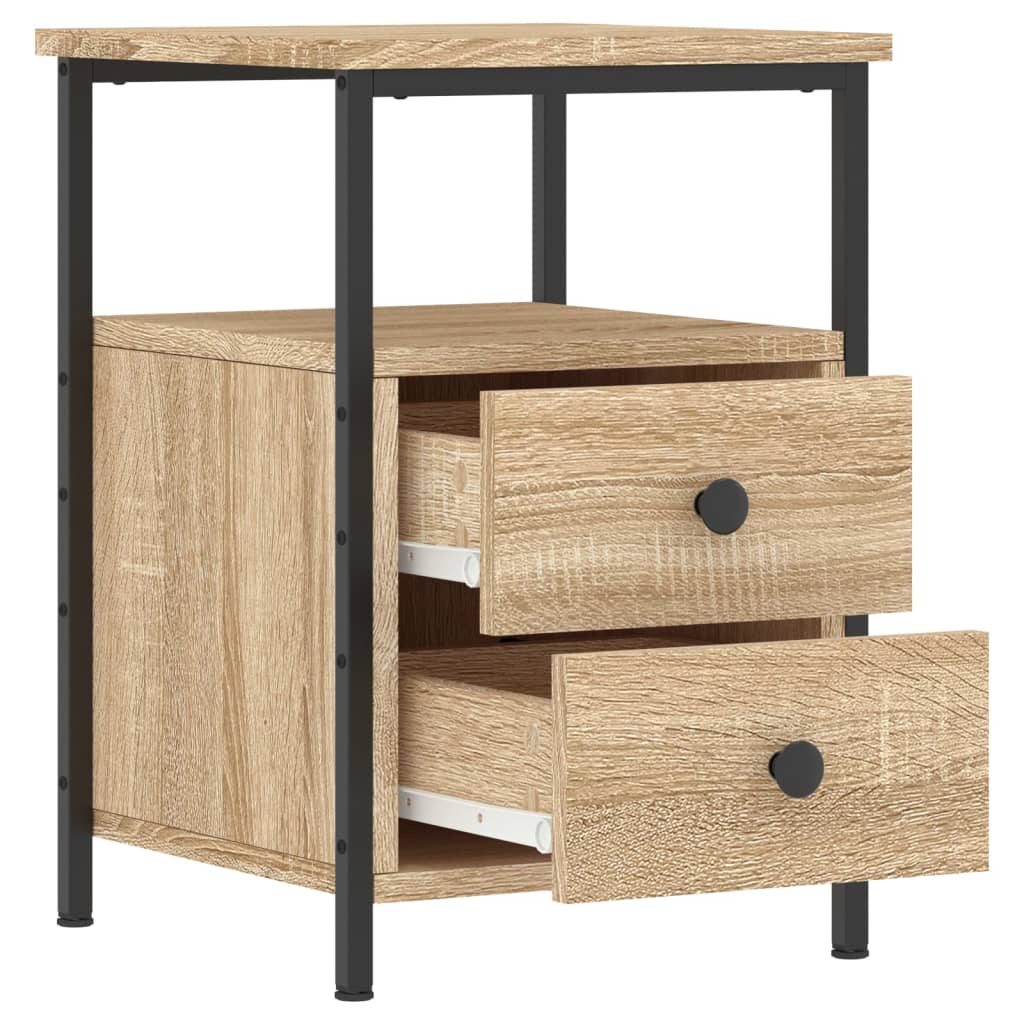 vidaXL Bedside Cabinet Sonoma Oak 34x35.5x50 cm Engineered Wood