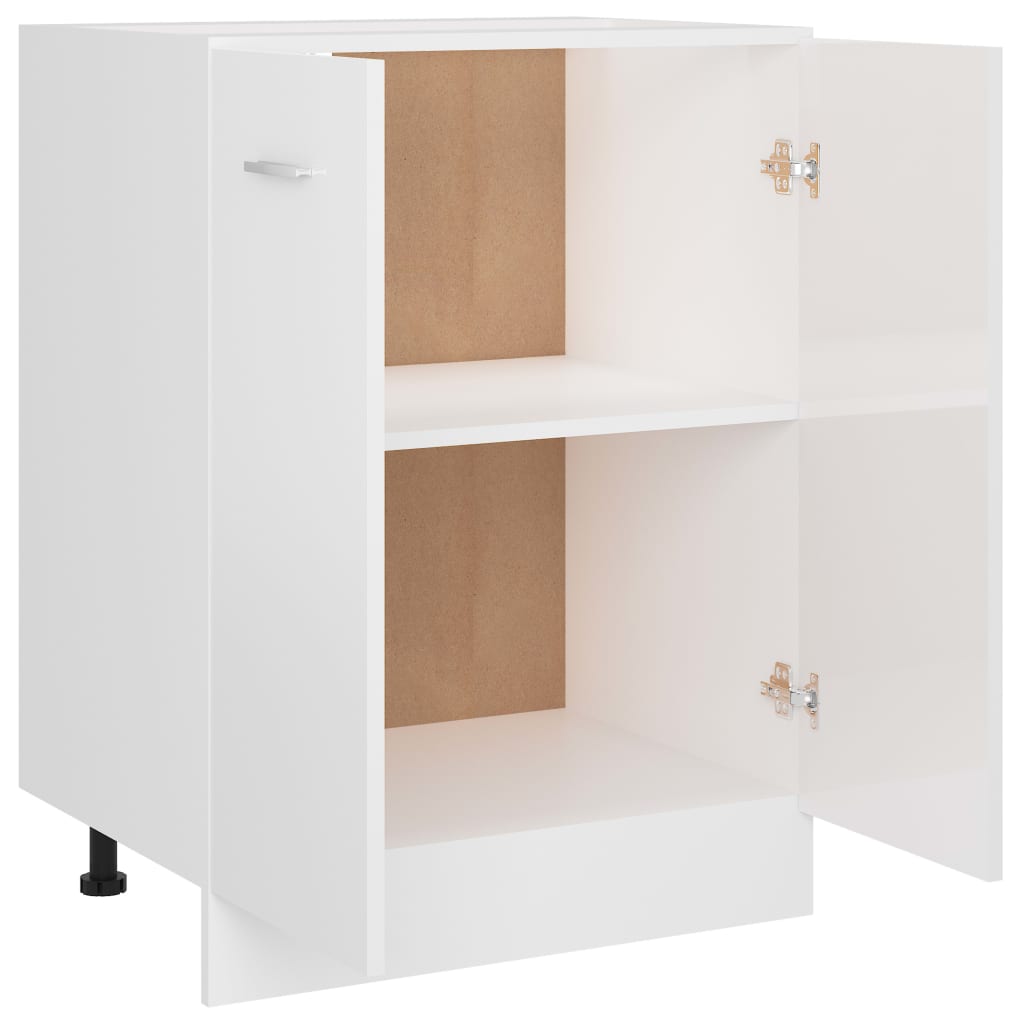 vidaXL Bottom Cabinet High Gloss White 60x46x81.5 cm Engineered Wood