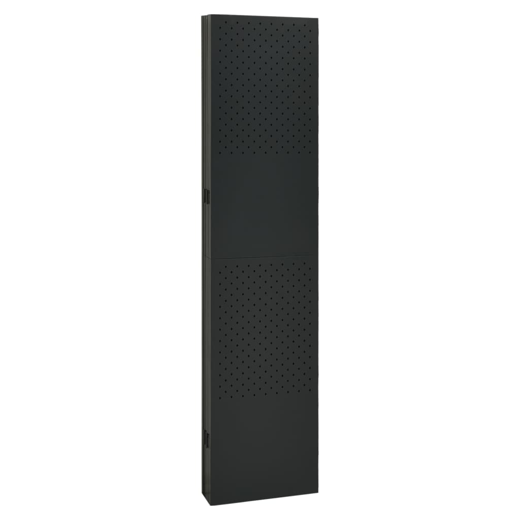 vidaXL 6-Panel Room Divider Black 240x180 cm Steel
