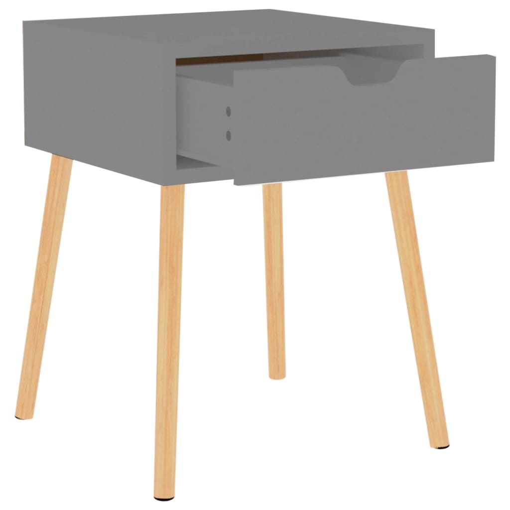 vidaXL Bedside Cabinet Grey 40x40x56 cm Engineered Wood