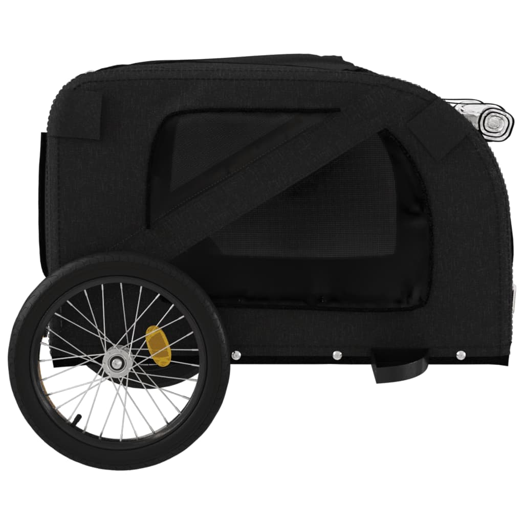 vidaXL Dog Bike Trailer Black Oxford Fabric and Iron