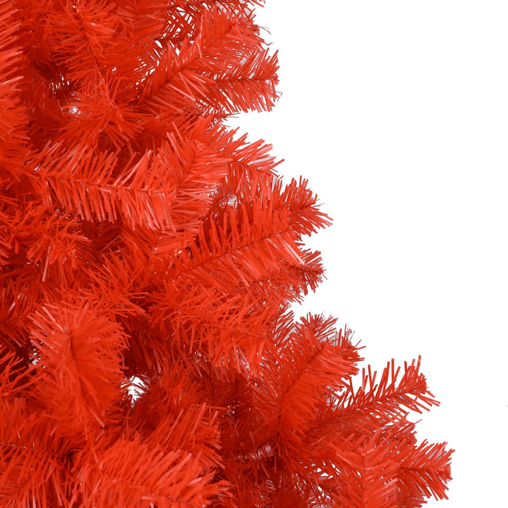 vidaXL Artificial Pre-lit Christmas Tree with Stand Red 180 cm PVC