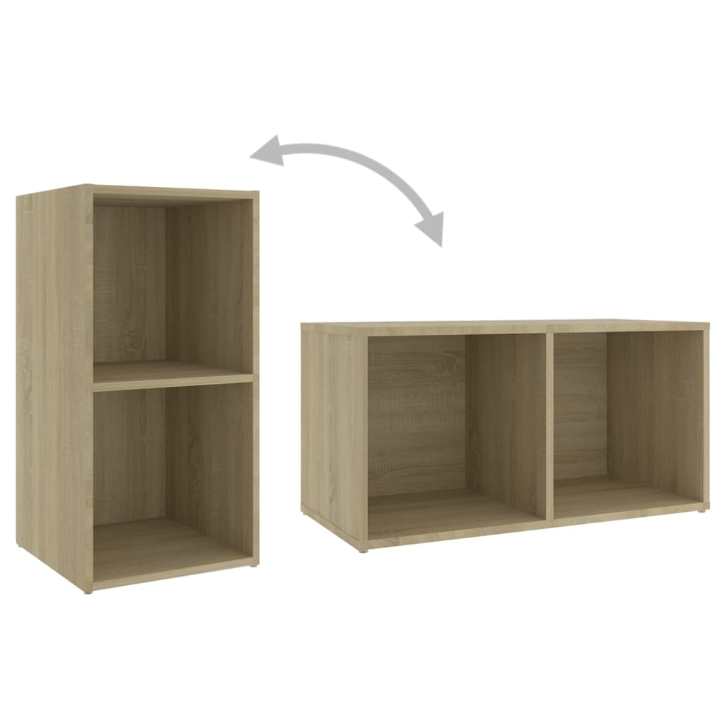 vidaXL 4 Piece TV Cabinet Set Sonoma Oak Engineered Wood
