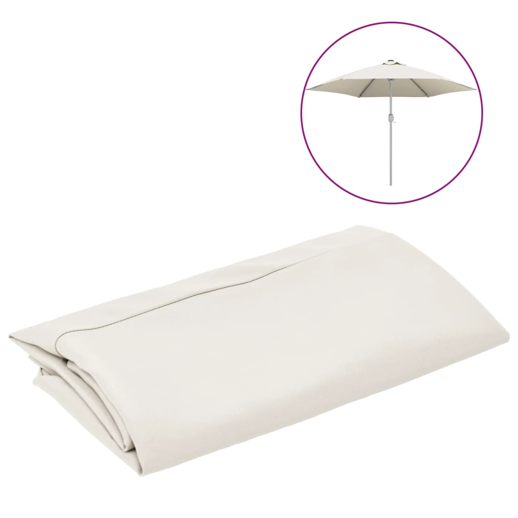 vidaXL Replacement Fabric for Outdoor Parasol Sand White 300 cm