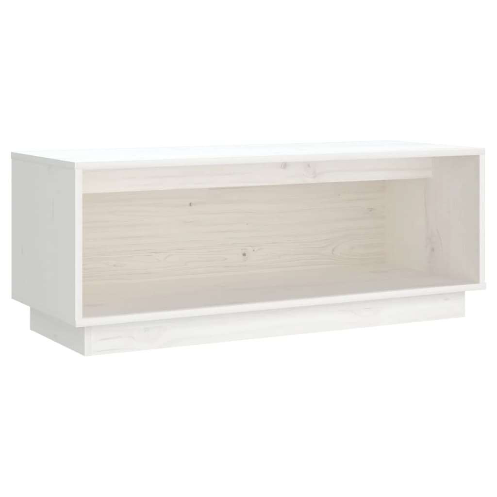 vidaXL TV Cabinet White 90x35x35 cm Solid Wood Pine