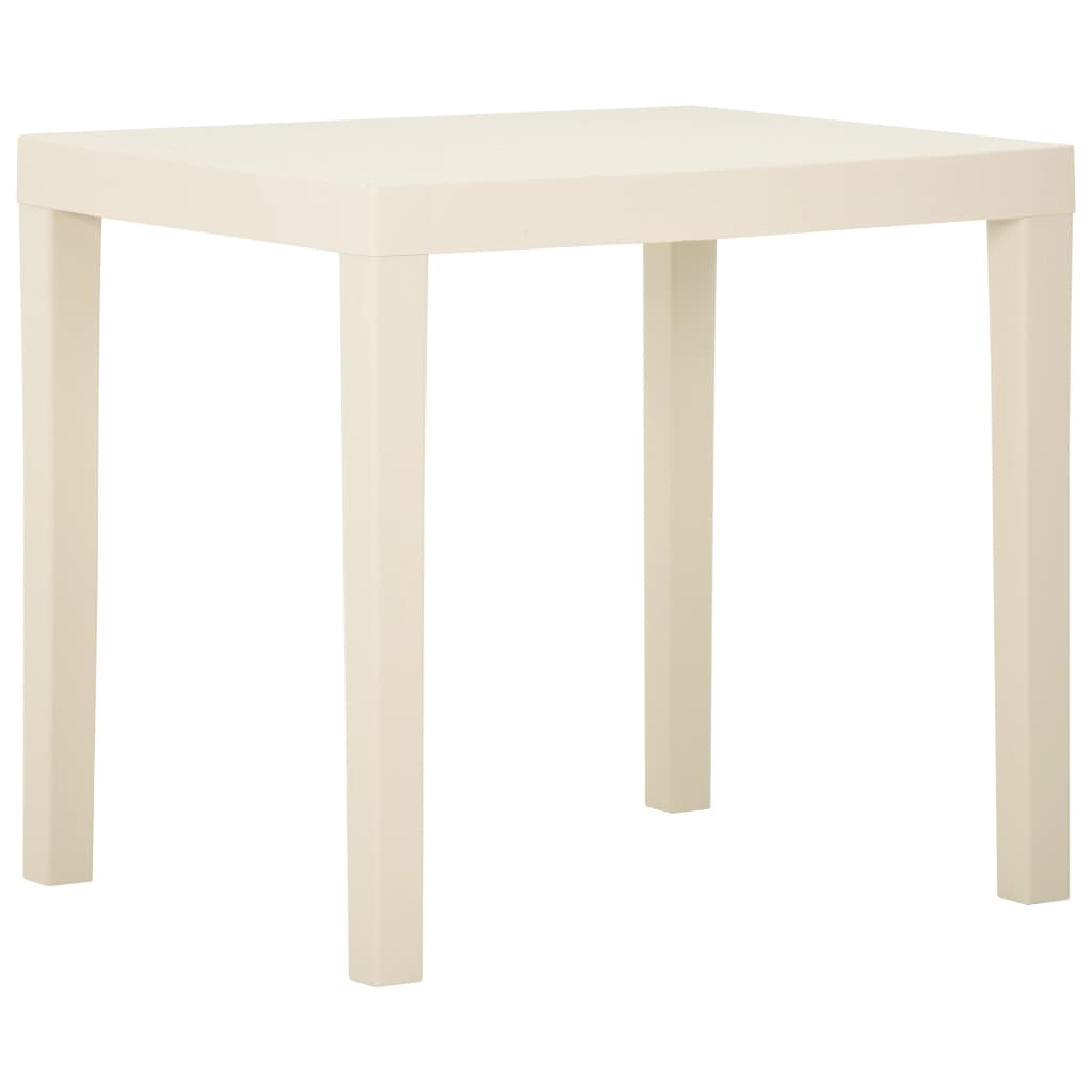 vidaXL Garden Table White 79x65x72 cm Plastic