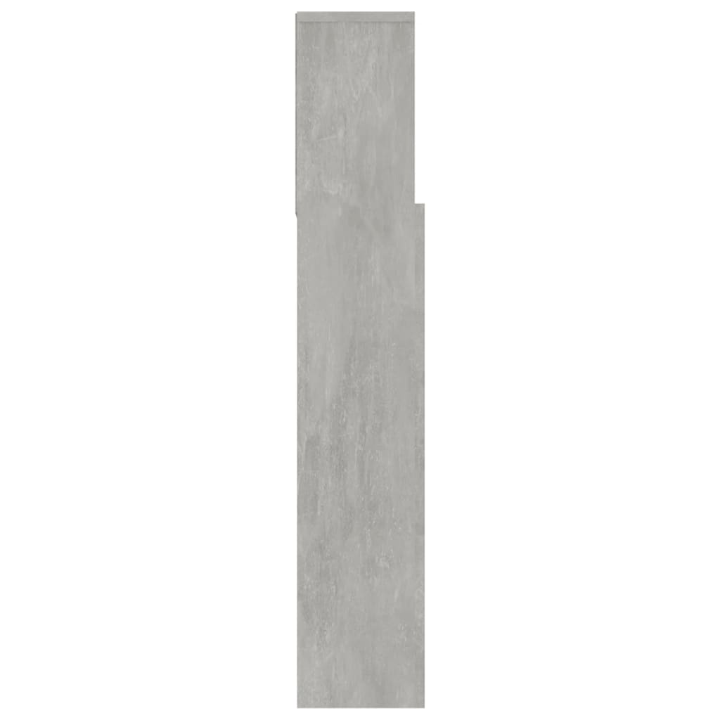 vidaXL Headboard Cabinet Concrete Grey 120x19x103.5 cm
