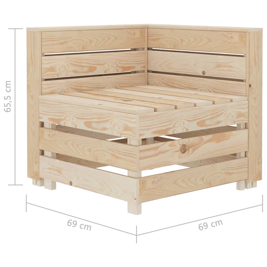 vidaXL 7 Piece Garden Pallets Lounge Set Wood