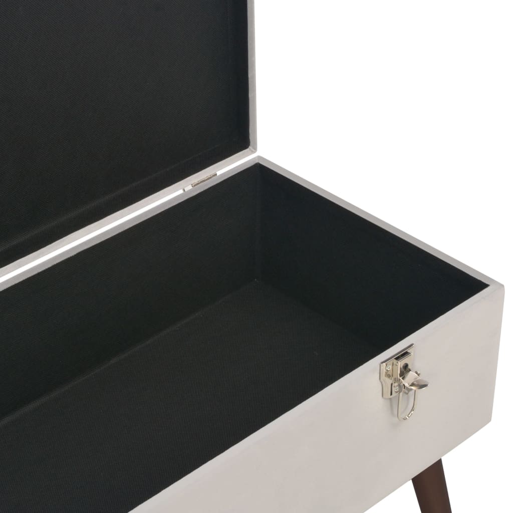vidaXL Bench with Storage Compartment Grey 80 cm Velvet