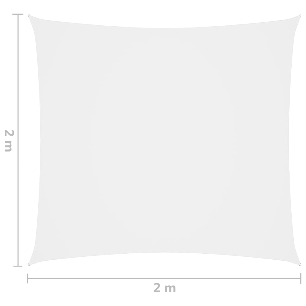 vidaXL Sunshade Sail Oxford Fabric Square 2x2 m White