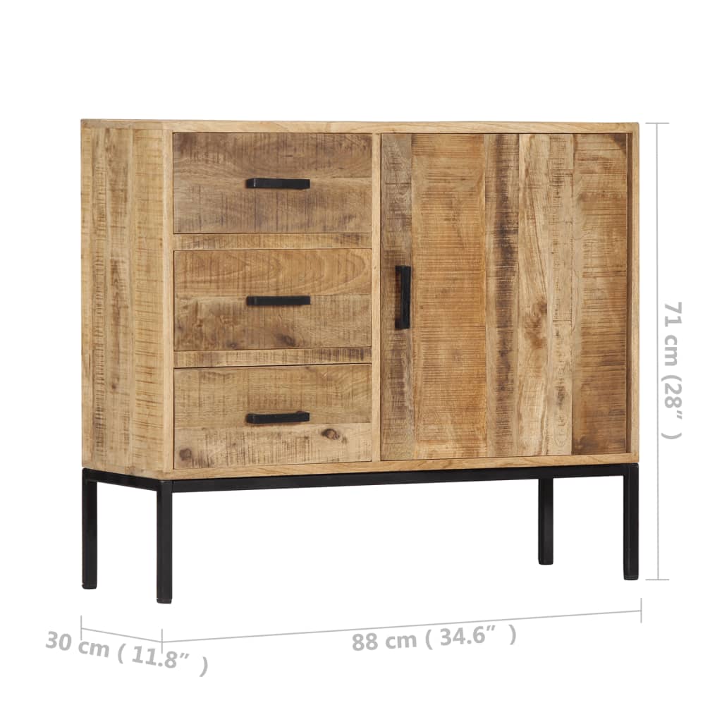 vidaXL Sideboard 88x30x71 cm Solid Mango Wood
