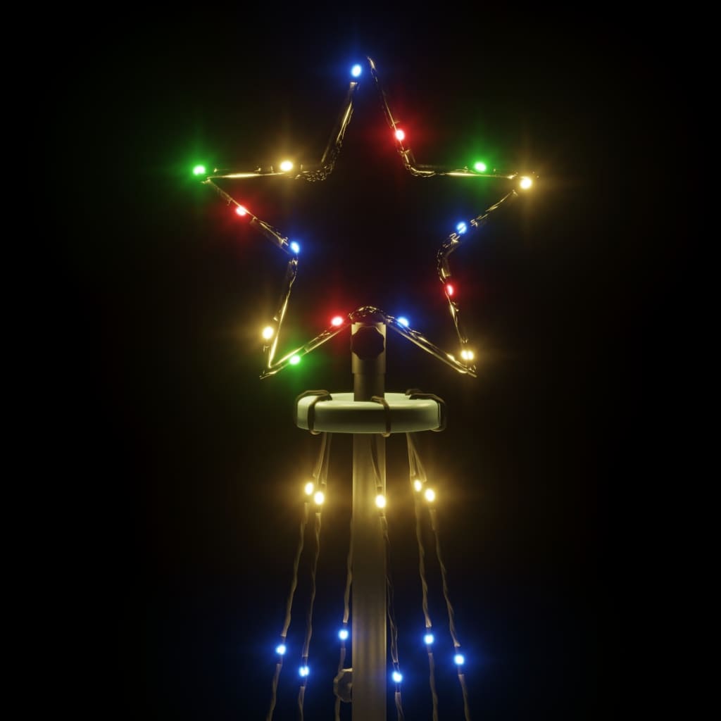 vidaXL Christmas Cone Tree Colourful 108 LEDs 70x180 cm