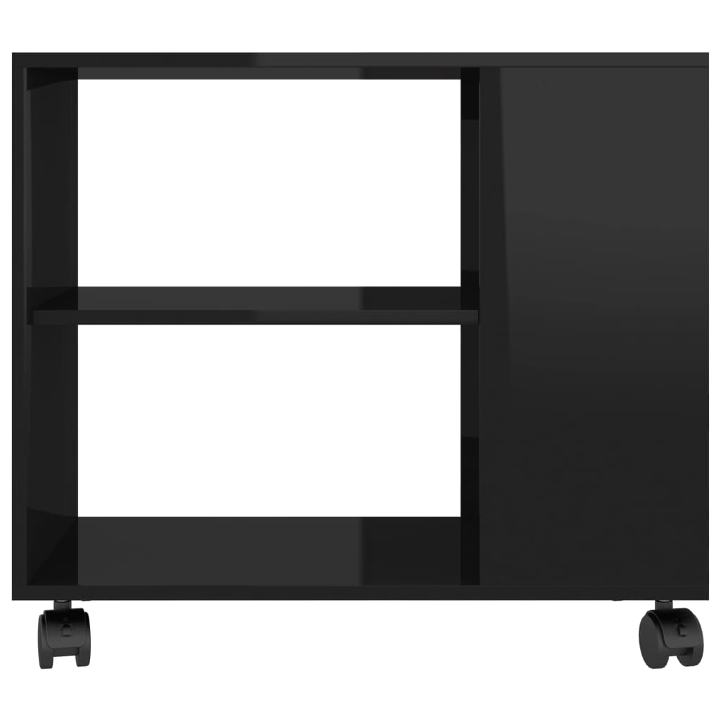 vidaXL Side Table High Gloss Black 70x35x55 cm Engineered Wood