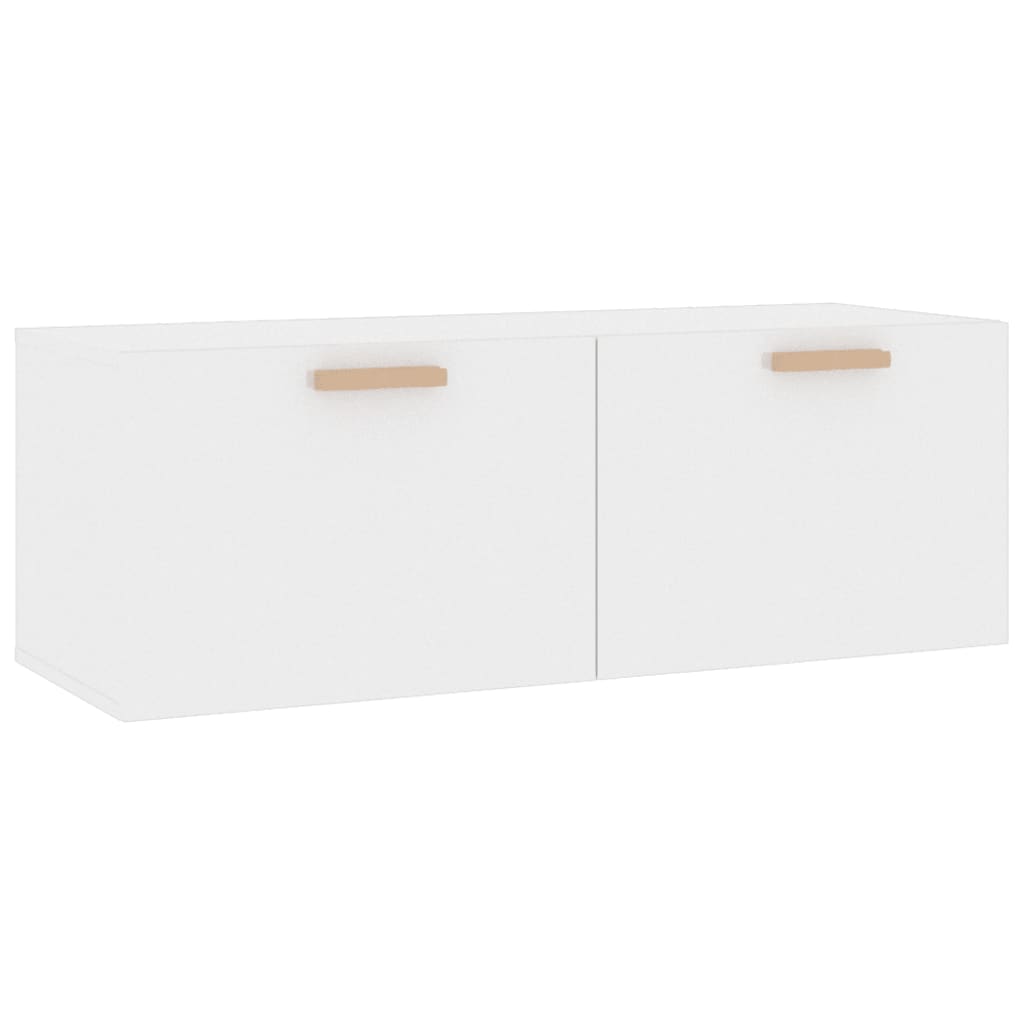 vidaXL Wall Cabinet High Gloss White 100x36.5x35 cm Engineered Wood