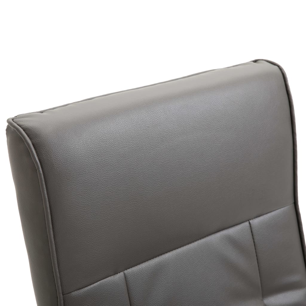 vidaXL Swivel TV Armchair Grey Faux Leather